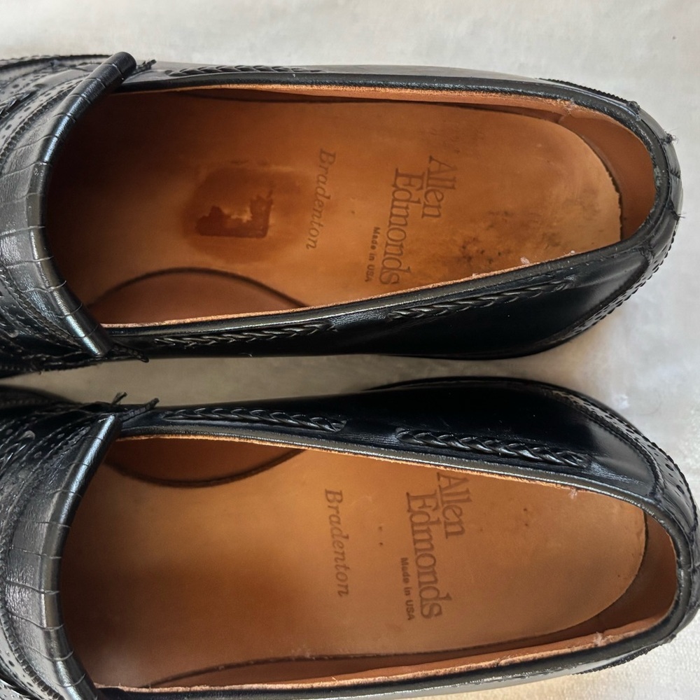 Allen Edmonds Bradenton Black Leather Tassel Loafers Men’s 10 C - Picture 8 of 12